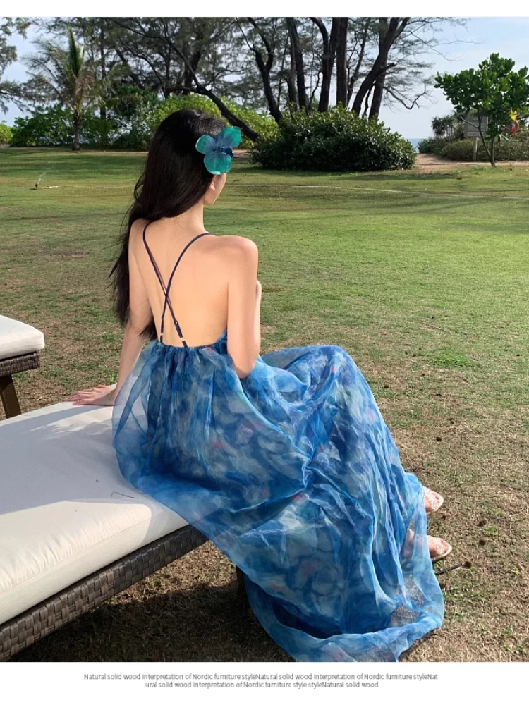 Vestidos de novia para mujer, vestido de noche de fiesta, Sexy, de cintura alta, ahuecado, con tirantes sin espalda, ceñido, de Organza, hinchado, caliente
