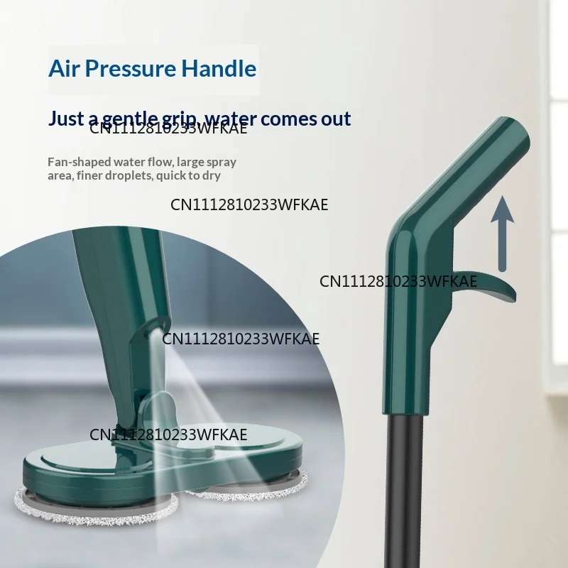 Suitable for 2-in-1 wireless electric rotary mop wet dry automatic sweeper, suitable for household car glass ceiling window door