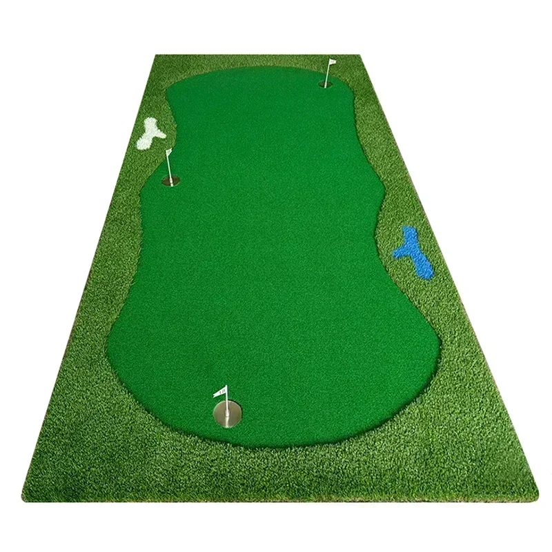 Polymères d'entraînement de frappe de golf, mini terrain de golf professionnel, intérieur, extérieur, mise en place de gazon vert, mat, 150x300cm