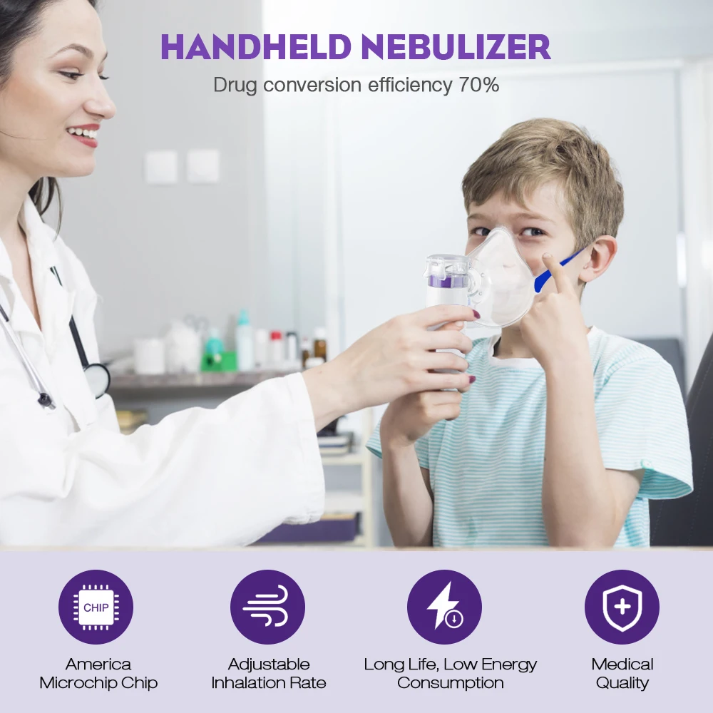 Medical Silent Mesh Nebulizer Handheld Asthma Inhaler Atomizer Children Health Care Mini Portable Nebulizer Humidifier