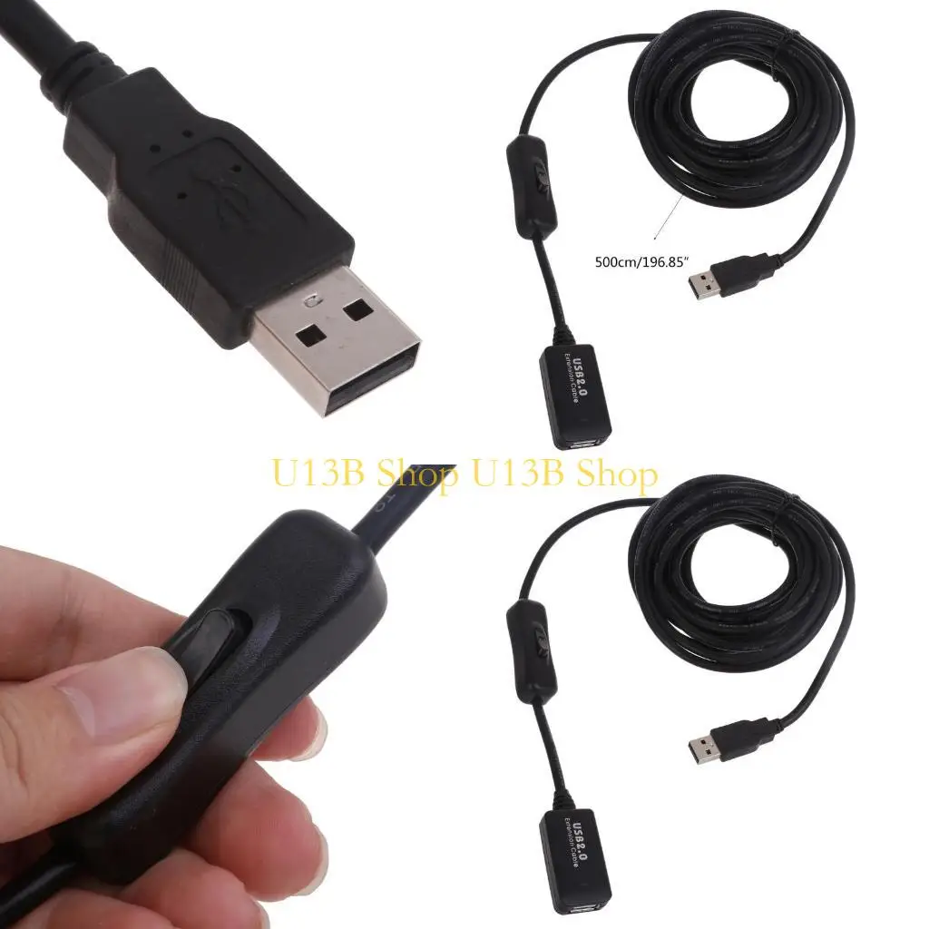 

U13B USB 2.0 Cable Extender Cord Wire 5M Data Transmission Cable Super Speed