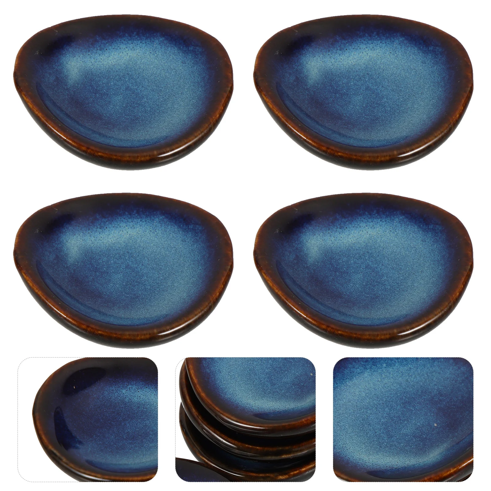 

4Pcs Ceramic Chopsticks Holder Small Chopstick Rest Spoon Fork Rack Kitchen Cutlery Organizer Dinner Supplies