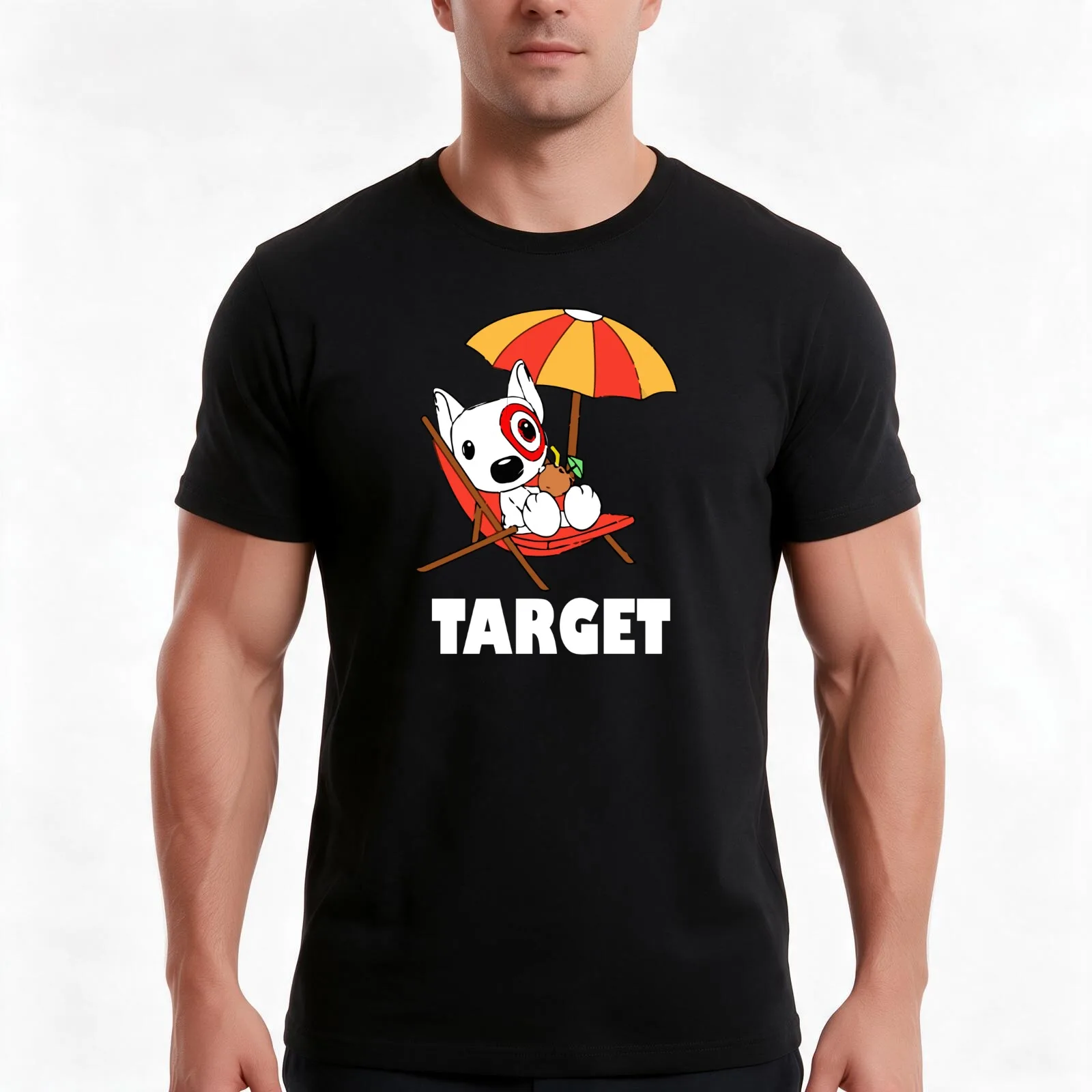 My Happy Place (TARGET) T-Shirt, Summer Casual Cotton Tee, Oversized Streetwear Tops, Vintage Graphic Print, Unisex Men Women