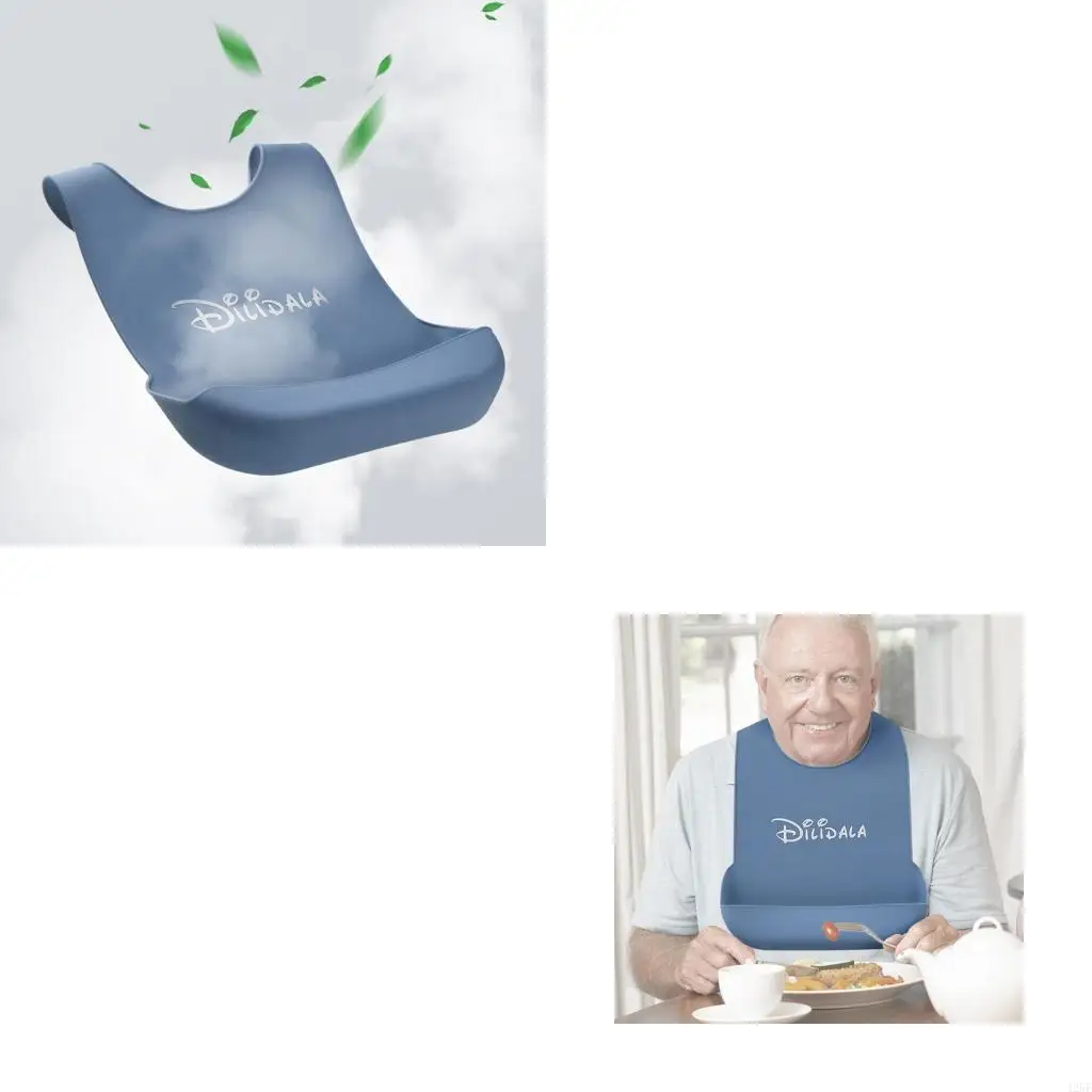 

Взрослые люди с инвалидами протектор ткани для защитника ткани на биб силиконовый нагрудник пожилой старший старший для 425f