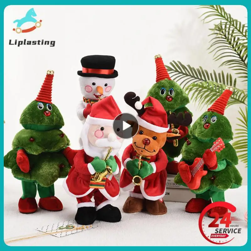 Snowman Gifts For Kids Twisting Creative Dancing Singing Electric Toy Christmas Electric Plush Toys 44x17cm Funny Elk Xmas Theme