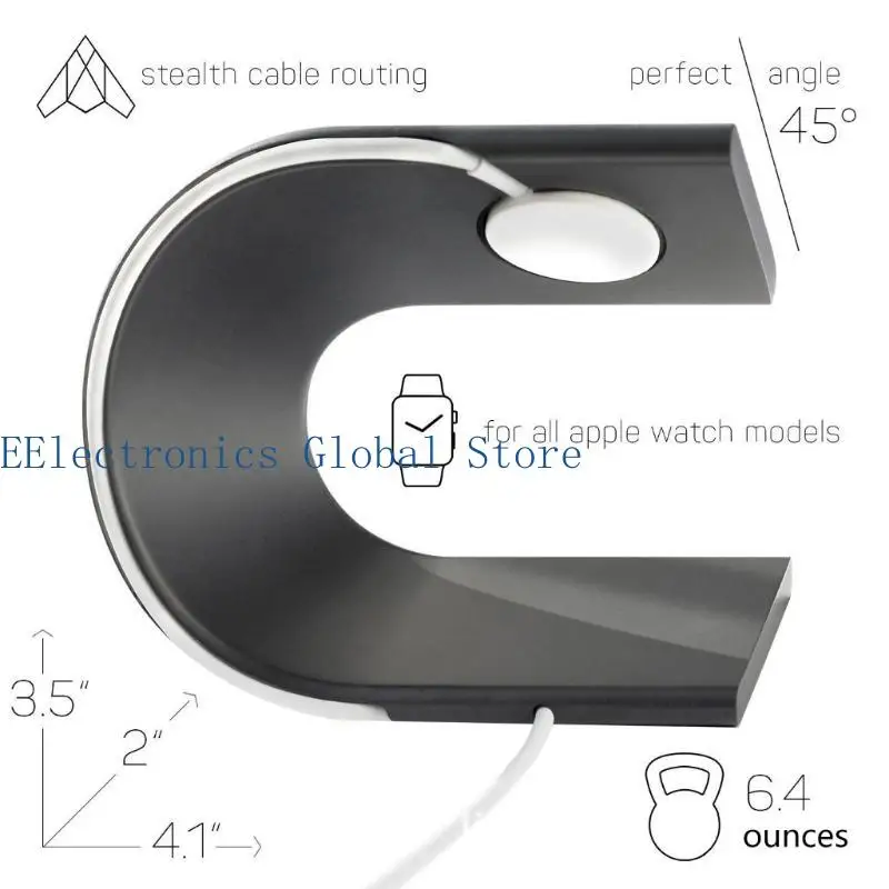 462B Base Charging Cable Stand for Apple-Watch 1 2 3 4 Smartwatch Dock