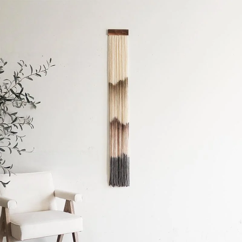 Nordic Style Hand-Dyed Bedroom Living Room Wall Decor  Meter Box Hanging Cloth New Chinese Decorative Long Rectangle ...