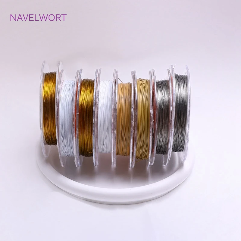 1 Roll 0.3/0.38mm Stainless Steel Wire Resistant Strong Line Multi Color Beading Wire DIY Jewelry Making Accessories Wholesale