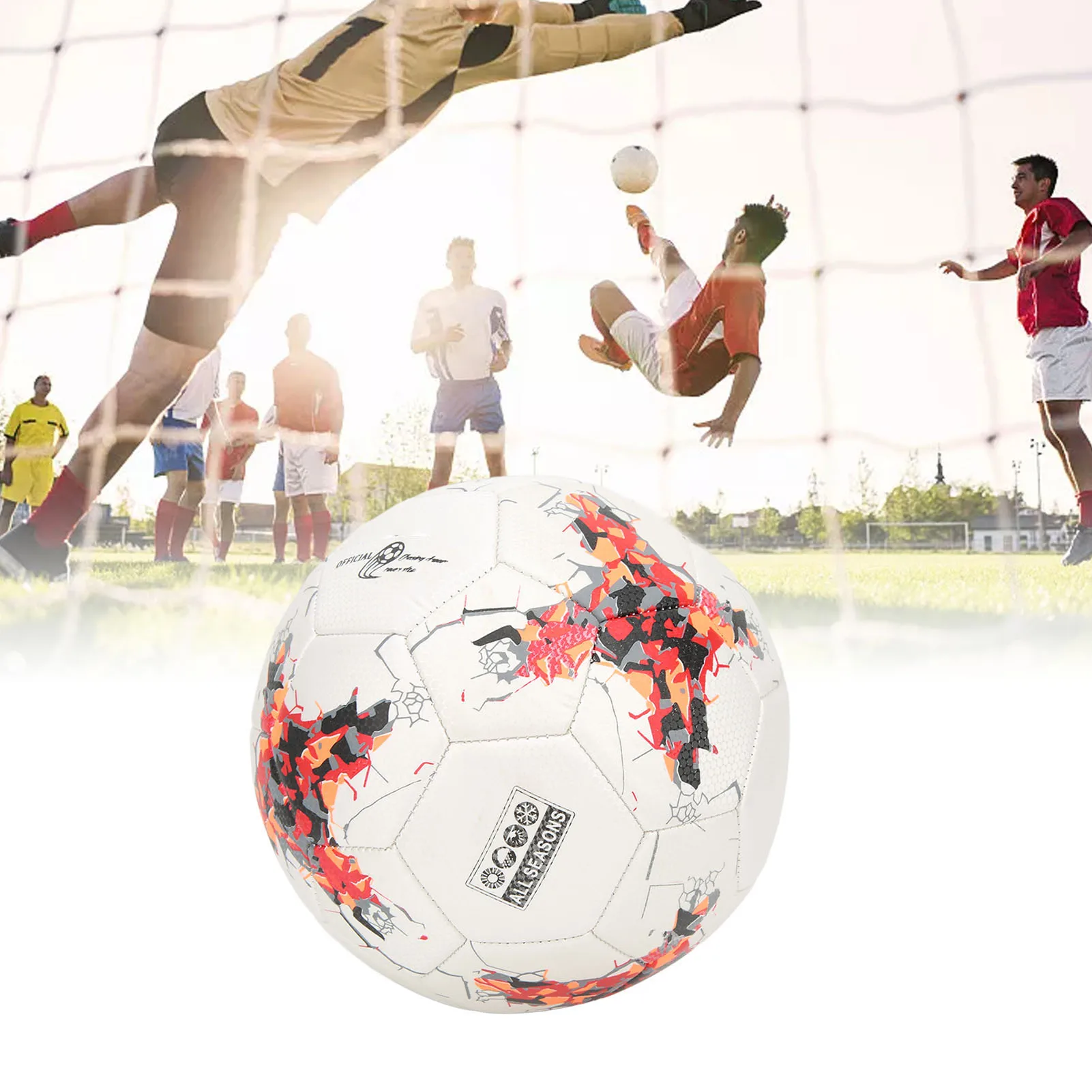 Palloni da calcio LEIJIAER Taglia 5 Palloni da calcio con palloni didattici resistenti all'esplosione a doppio strato