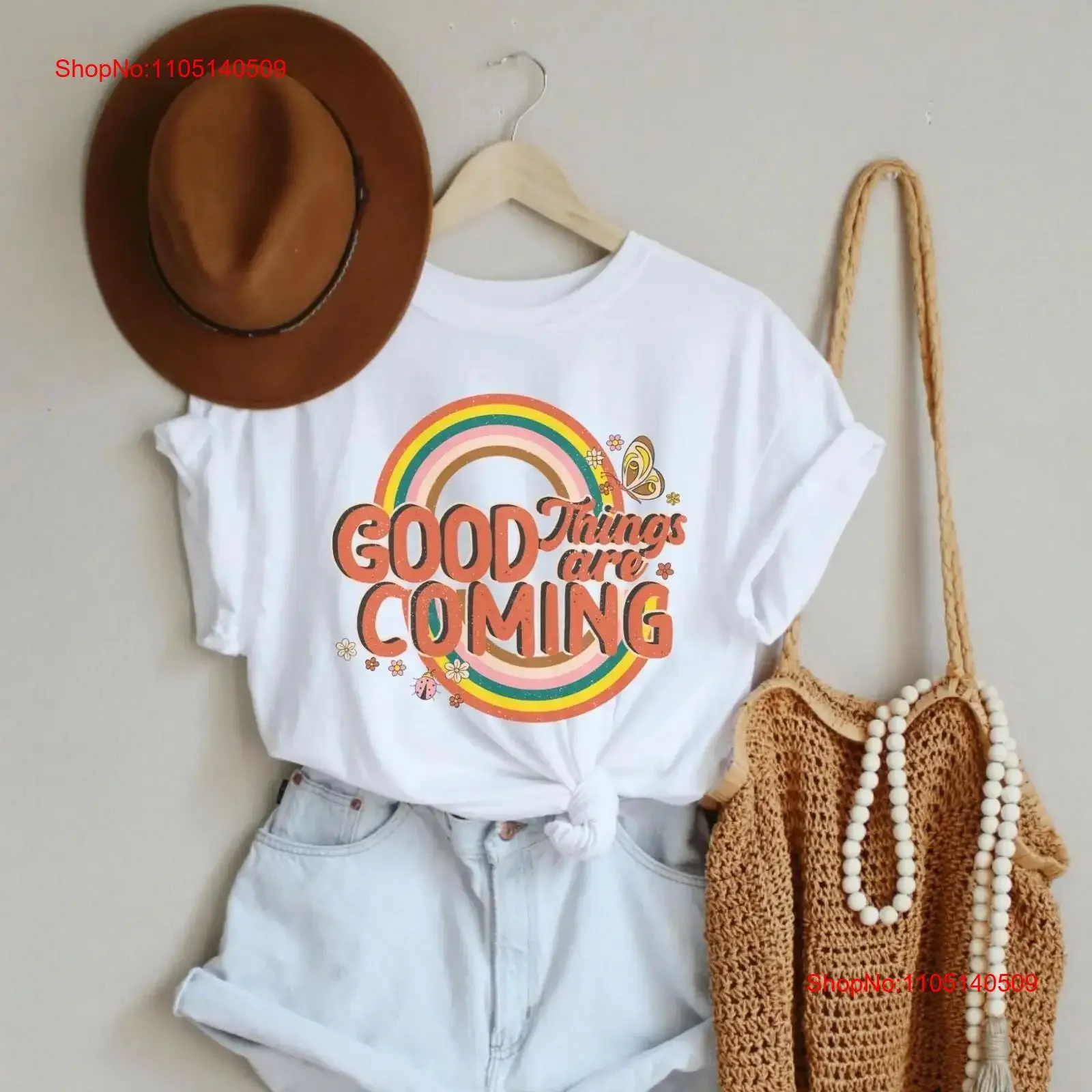 

Женская летняя футболка в стиле ретро Good Things Are Coming, винтажные стираные унисекс, удобная уличная одежда с графическим рисунком, универсальная