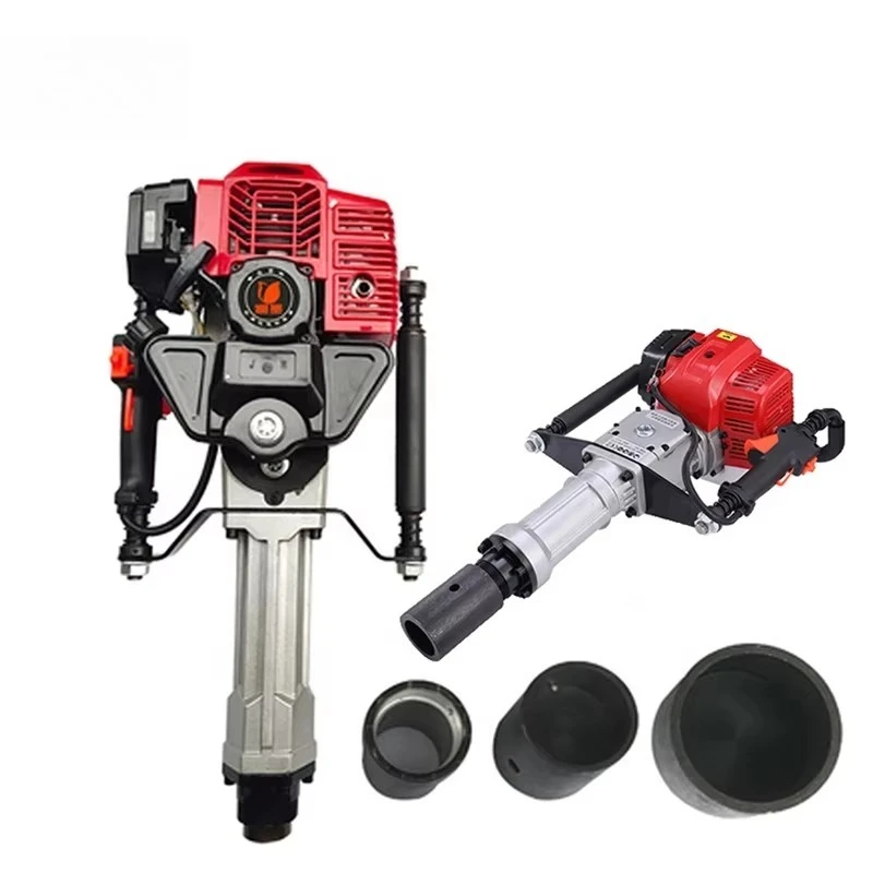 4stroke Petrol  Solar Ground Screw Post Install Drilling Rigs Pile Driver Machine