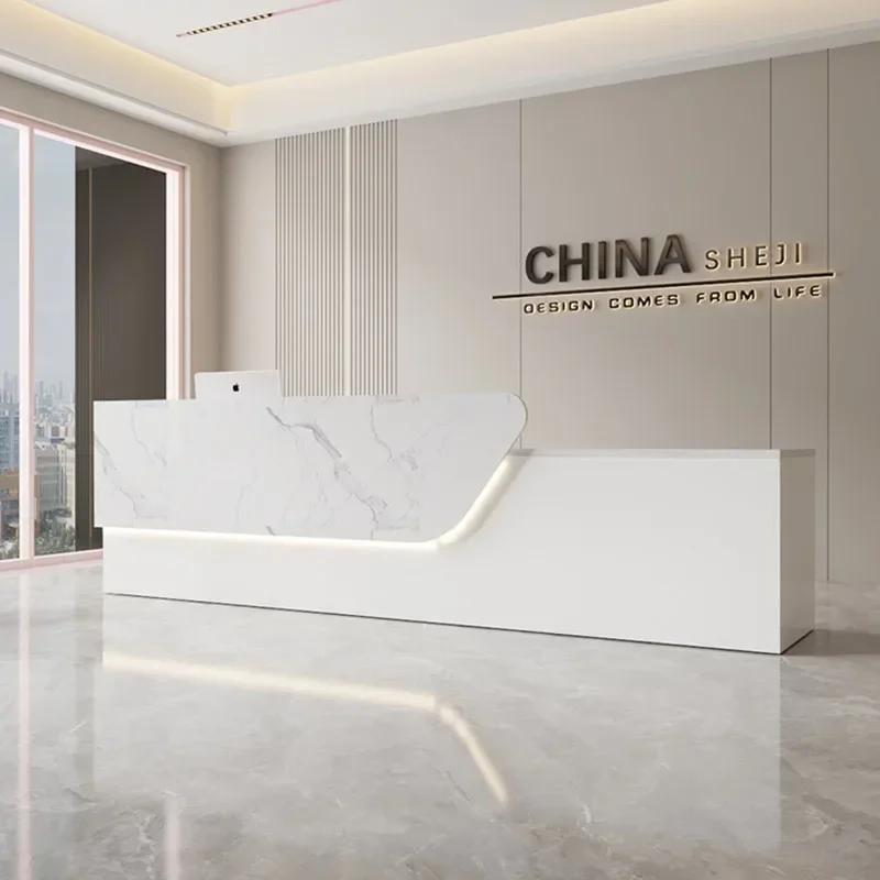 

European Advisory Reception Desks Office Podium Banco Modern Stand Reception Desks Design Organizers Mostrador Trendy Furniture