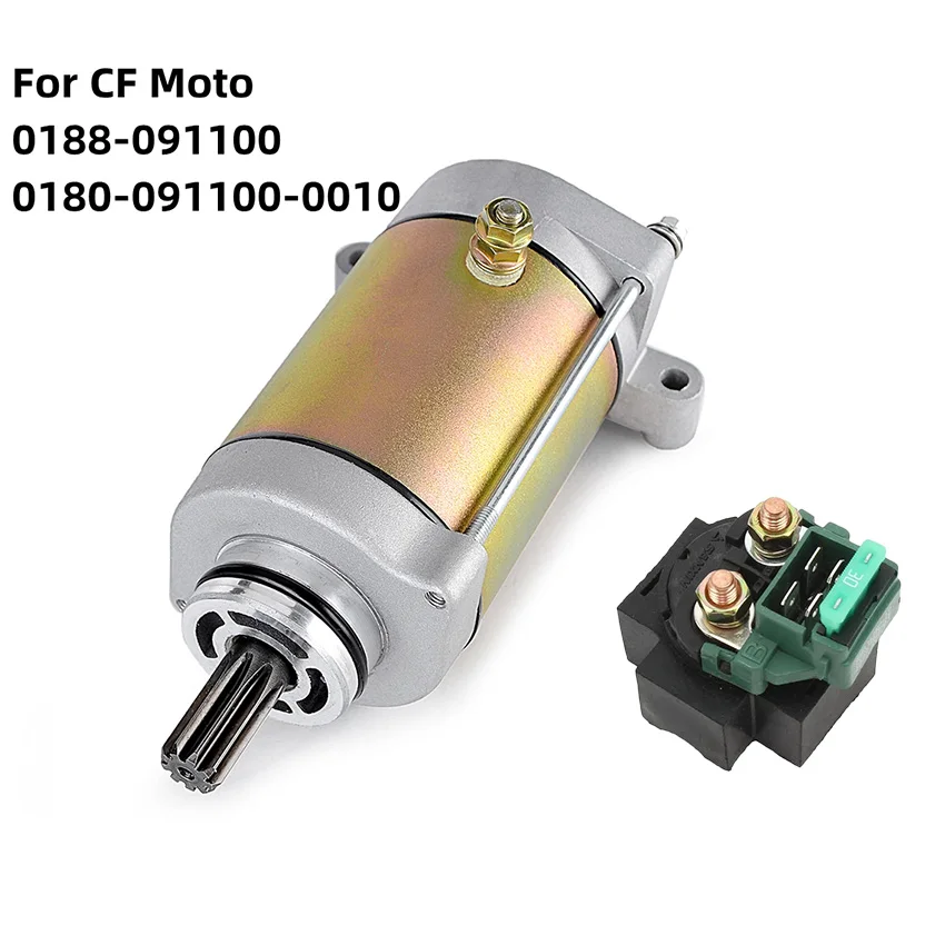 Starter Motor & Solenoid Relay for CFmoto CF500 CF188 CF Moto 500cc Rancher 500 600 X5 X6 Z6 ZForce UForce Swat Trail ATV UTV