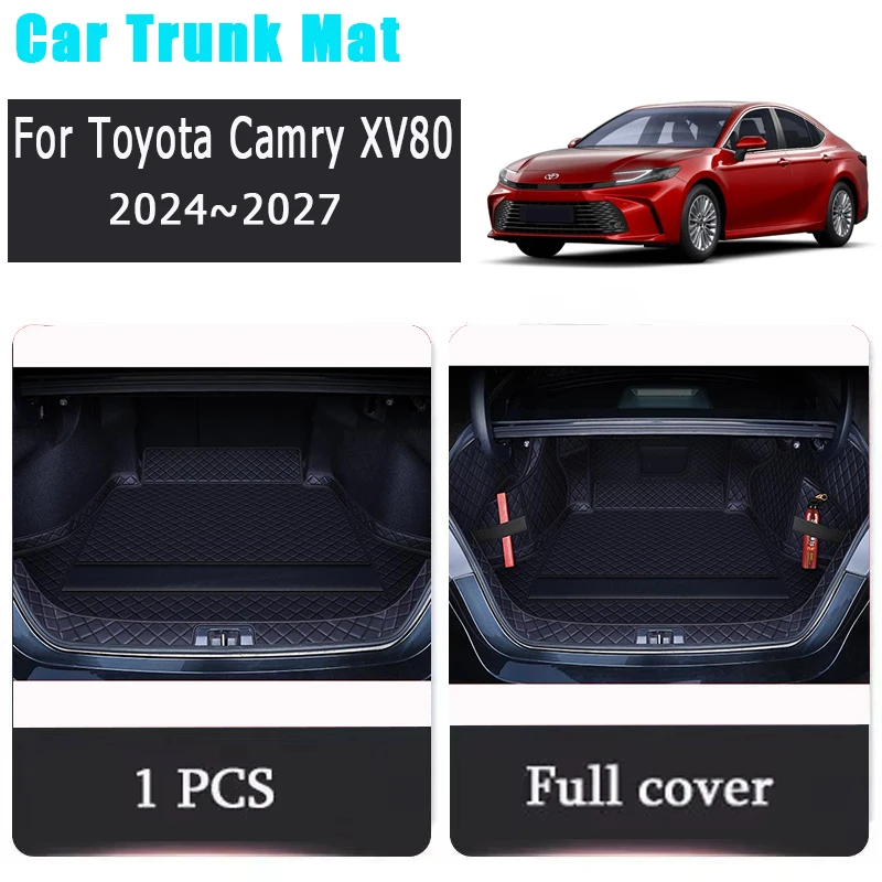 

Car Rear Trunk Mat For Toyota Camry XV80 2024 2025 2026 2027 Leather Cover Cargo Liner Boot Carpet Rug Auto Interior Accessories