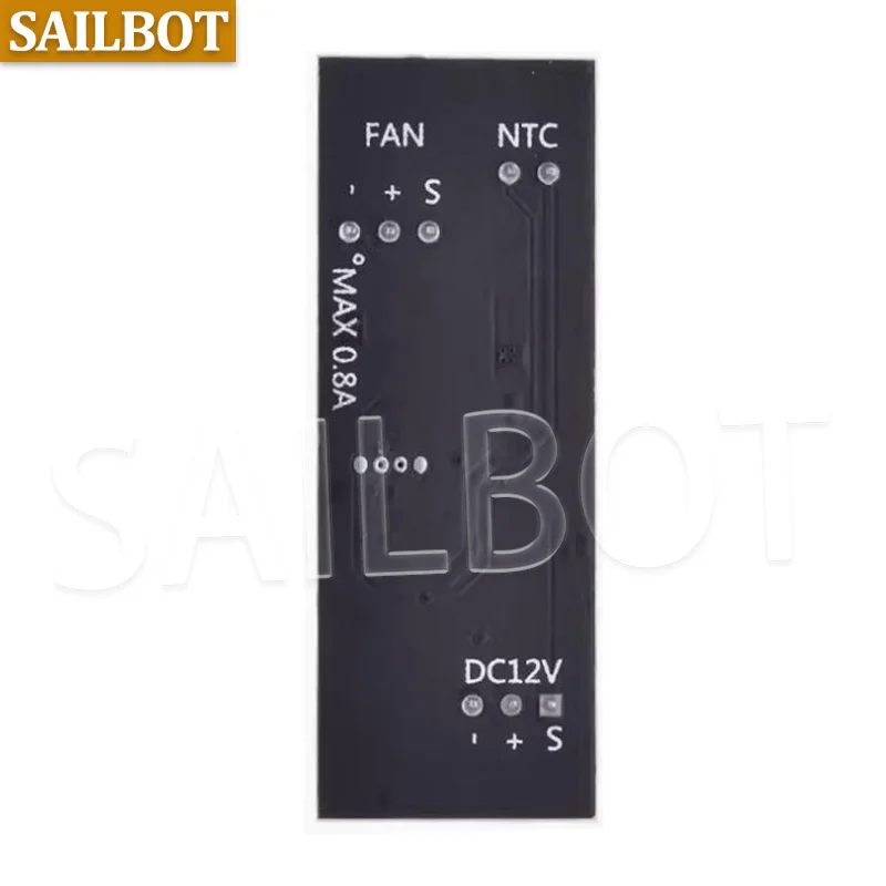 12 فولت 0.8A تيار مستمر PWM 2-3 سلك واحد مروحة التحكم في درجة الحرارة سرعة تحكم الهيكل الكمبيوتر وحدة الحد من الضوضاء NTC B50K 3950