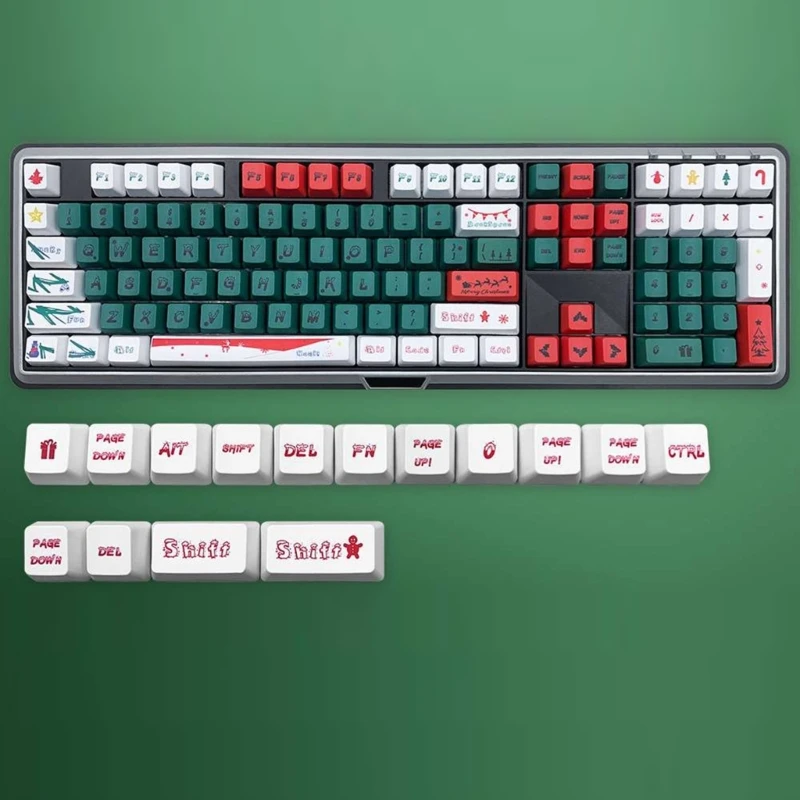 Christmas Themed Keycaps OEM for Home Offices Parties Festive Atmospher