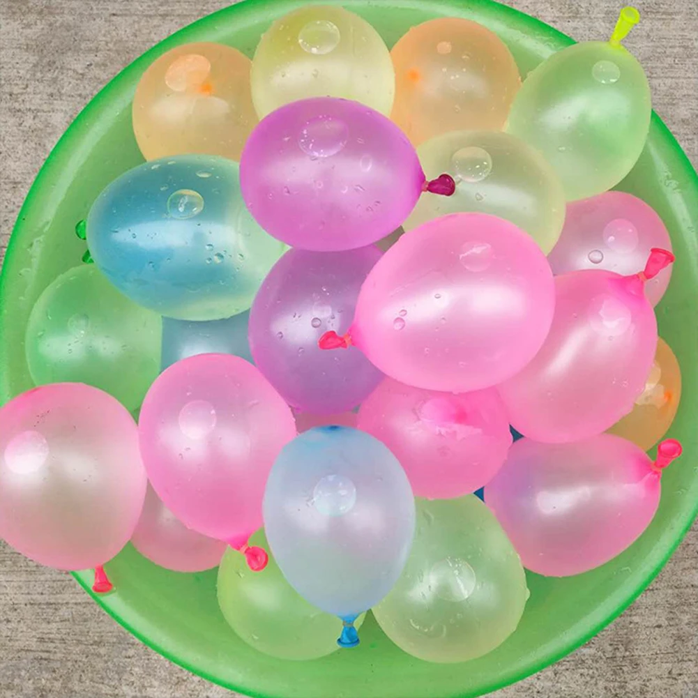 111 pezzi palloncini d'acqua in lattice multicolore con ricarica kit facile riempimento in lattice bombe d'acqua palla giochi di combattimento per bambini giocattolo da spiaggia per adulti