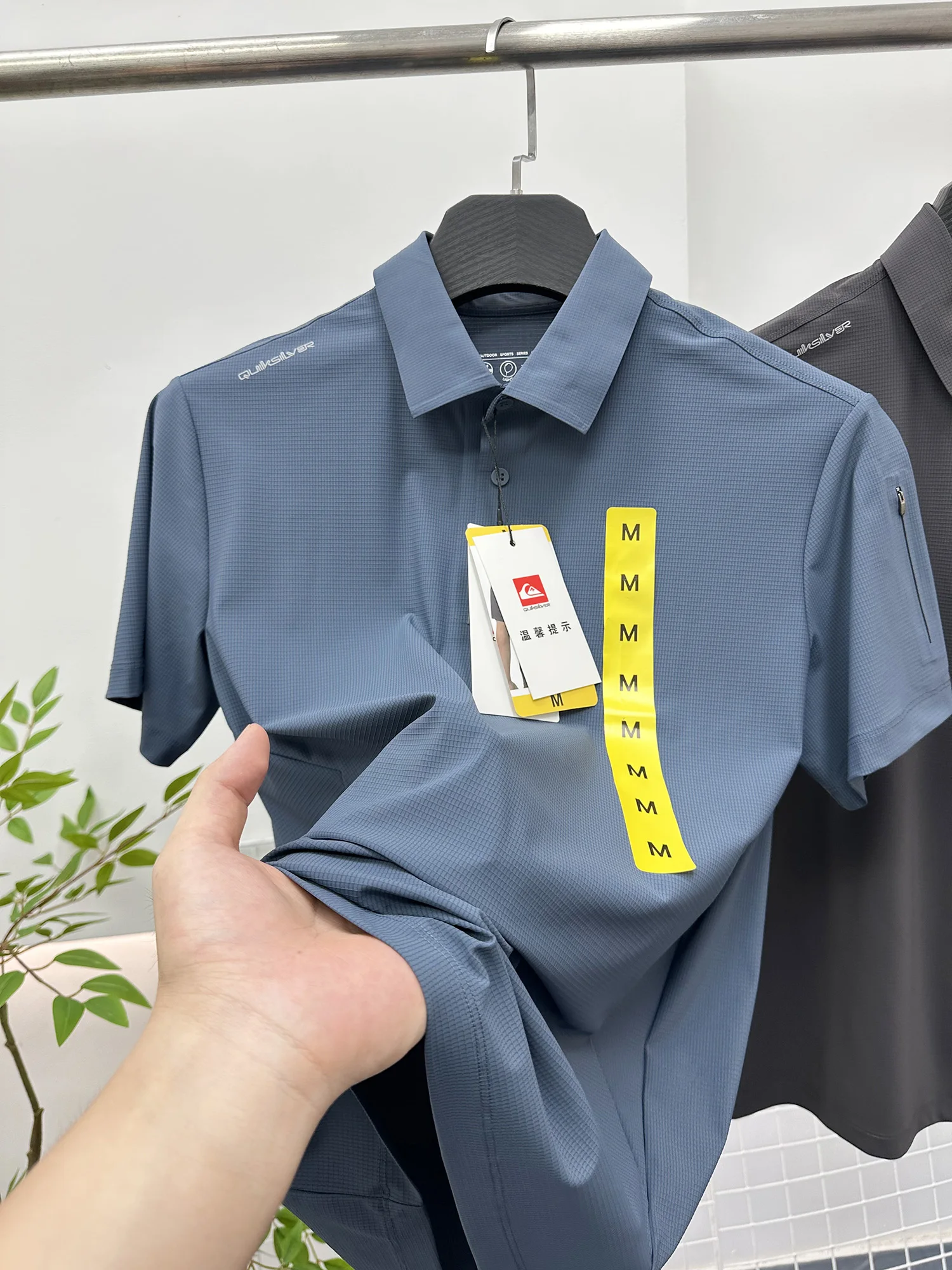 High Performance Men's Summer Cool Feeling Breathable Outdoor Sports Casual Short Sleeve  Shirt Standard Nylon Fabric