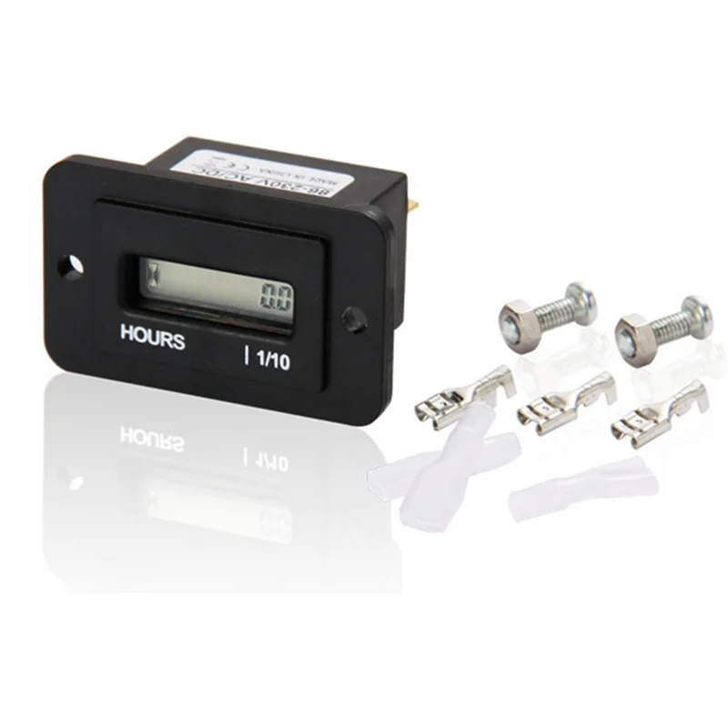 

Digital LCD Hour Meter for Diesel Engine or Gasoline Engine ATV Pit Bike, Quad Bike Jet Ski DC4.5-90V