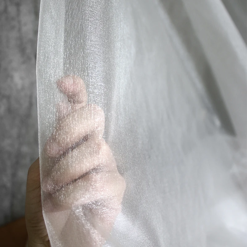 designer fabric for patchwork telas patchwork algodon Crystal yarn  bone mesh  transparent veil wedding dress silhouet fabric
