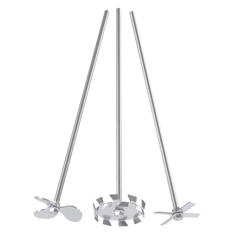 304 Stainless Steel Mixing Paddles Dispersion Blades 4-Blade 3-Blade Designs Paint Mixers Lab Stirrers Shafts JVLAB