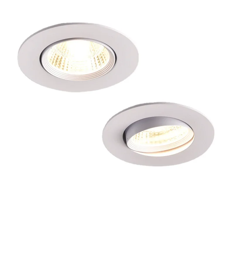 2021 New  Angle-adjust Downlight Wall Spotlight 3-color Spotlight for Project Plastic Ceiling Light Recessed Led Downlight