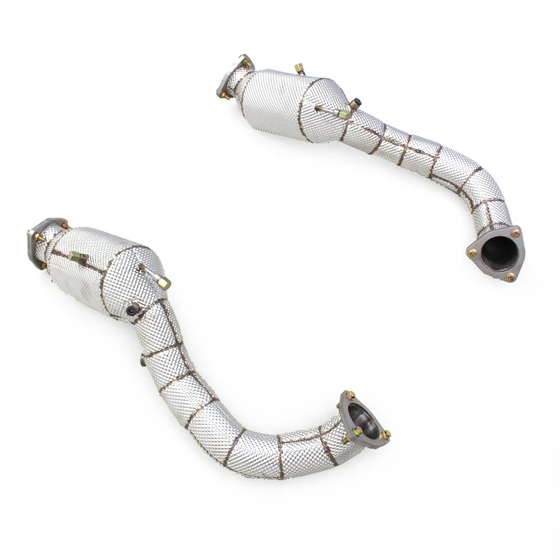 

LXBY-OEM Stainless Steel Exhaust Pipes for Porsche 718 Cayman GT4 RS 4.0L 2022-2025 Catted Downpipe With Heat Shield