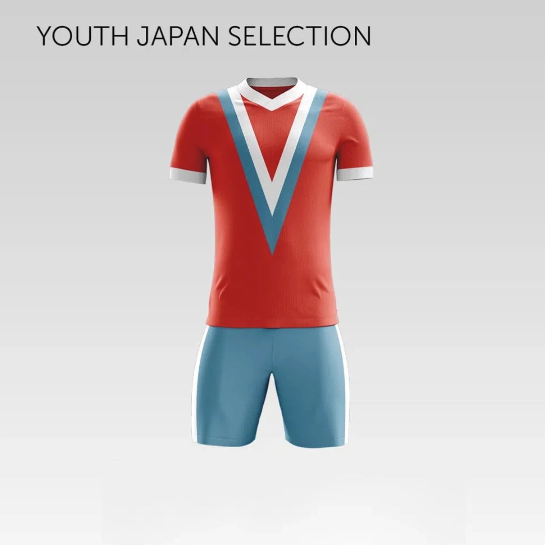 

2024 Japan Tsubasa Youth Selection Shirt Loose Men's Sports Football 3D Printing Set Customizable Name and Number