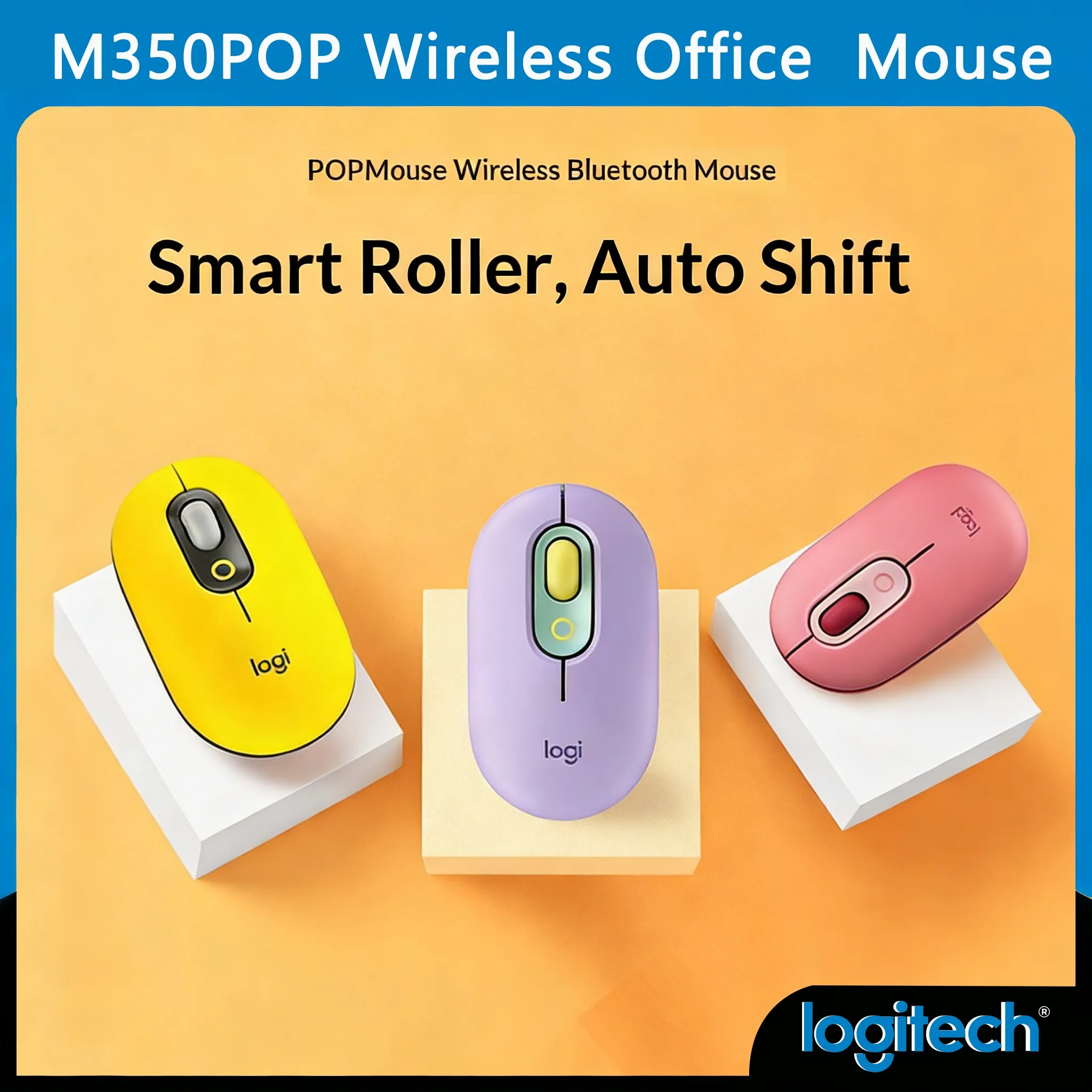 Logitech M350 POP, Slim & Stylish for Modern Workspace