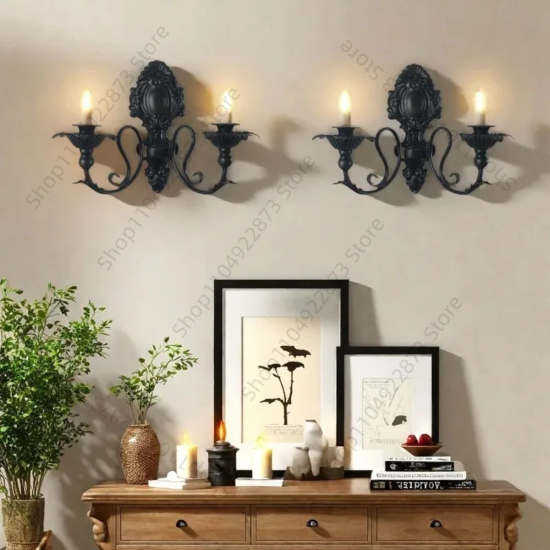 Metal Wall Candle Sconces Candelabra Wall Decorations Ideal for Stick Candles for Bedroom Table