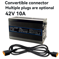 OHRIJA 42V 10A charger quick aluminum shell suitable for 10S  lithium-ion battery charger detachable connector plug is optional