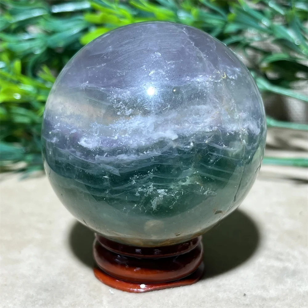 

Natural Crystal Green Fluorite Sphere Ball Beauty Quartz Beauty Healing Stone Minerals Wicca Spiritual Home Decoration