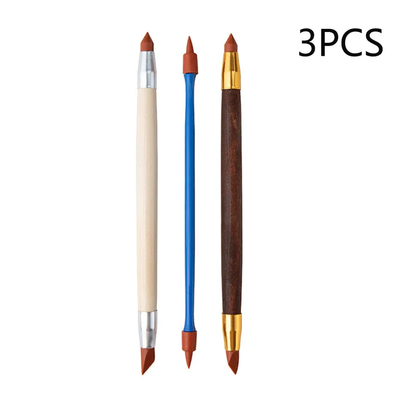 

Bview Art 3pcs Silicone Clay Sculpting Tools Set: Texturing Pens for Figures & Ceramic Carving Kit