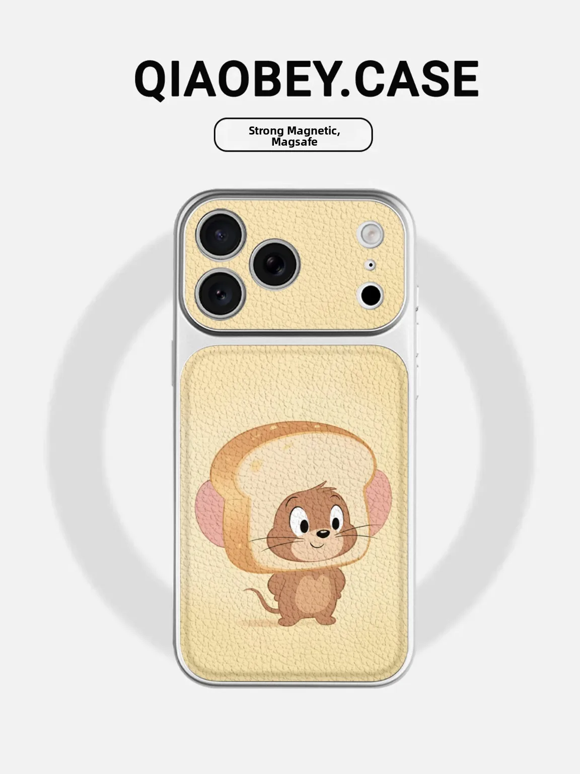 

Cartoon Cute Bread Mouse Instant Change 17 Large View Window Compatible iPhone 17 Phone Case New Premium Feel 16Pro Max...