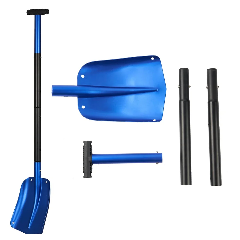 Detachable Telescopic Winter Snow Ice Shovel Portable Aluminium Alloy Collapsible Snow Shovel Outdoor Courtyard Cleaning Tool