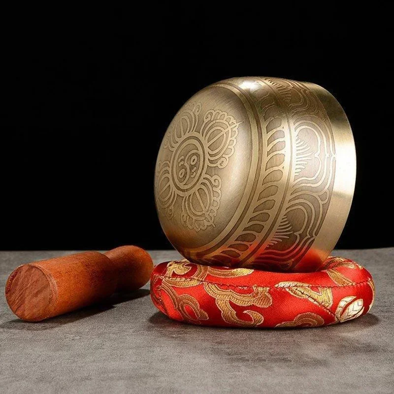 Nepal Singing Bowl Handmade Tibetan Bowls 7 Chakras Original Sound Healing Meditation Massage Yoga Accessories Set Decorative