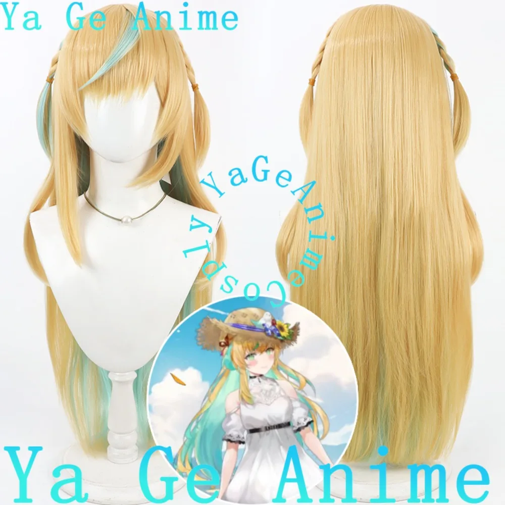 

Virtual Mitarashi Group VTuber Tatsuden Miyako Cosplay Wig Long Loose Hair Two Tone Halloween Party Prop Heat Resistant Fiber