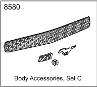 

ZD Racing Front Mesh Grille 8580 For 1/7 EX07 EX-07 RC Racing Desert Buggy Drift Car Original Accessories