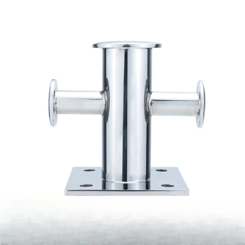 Marine 304 stainless steel mooring post, cross pile mooring cable, yacht marina croissant tether ship hardware