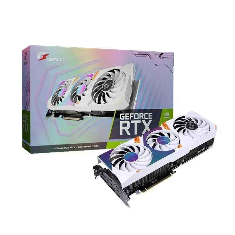 Nuevo paquete sellado colorido iGame RTX 3080 Ultra OC W 10G para tarjeta gráfica para juegos de escritorio