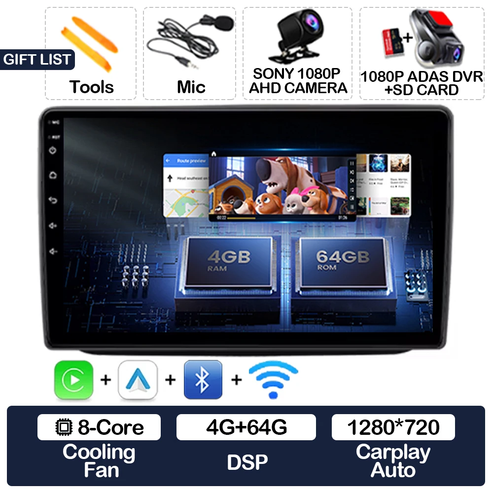Android 16 Car Radio For Skoda Fabia 2 2007 - 2014 Qualcomm Multimedia Video Player Head Unit Carplay Auto Navigation GPS 4G DSP image 3