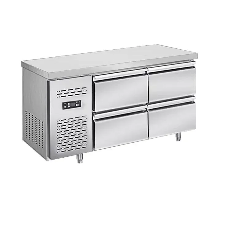 

Drawer-type refrigerated workbench, commercial freezer, stainless steel