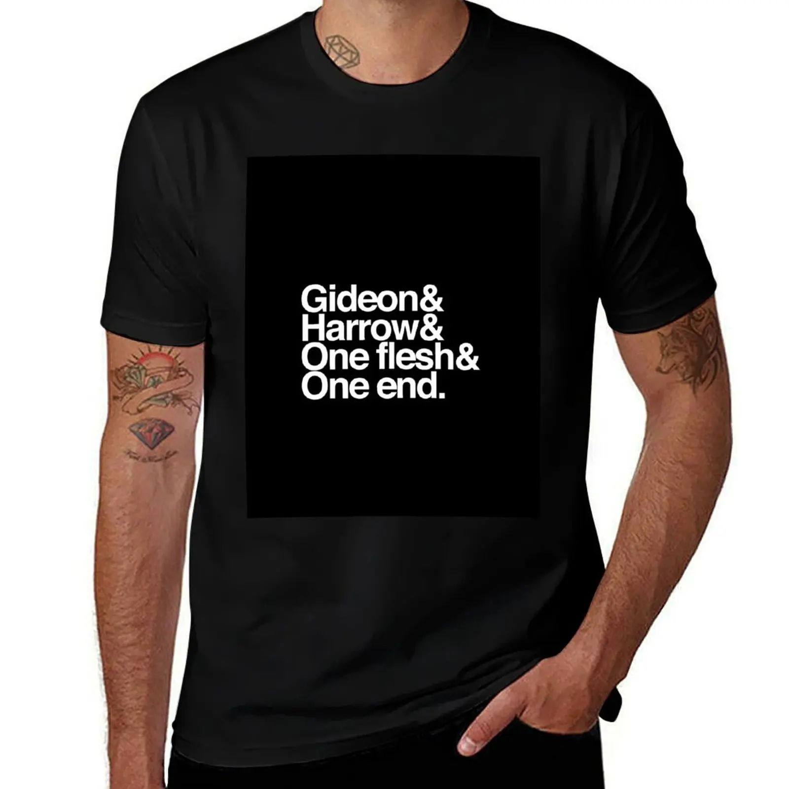 Gideon Harrow One Flesh One End T-Shirt Simple Solid Color Crew Neck Tee T-Shirt
