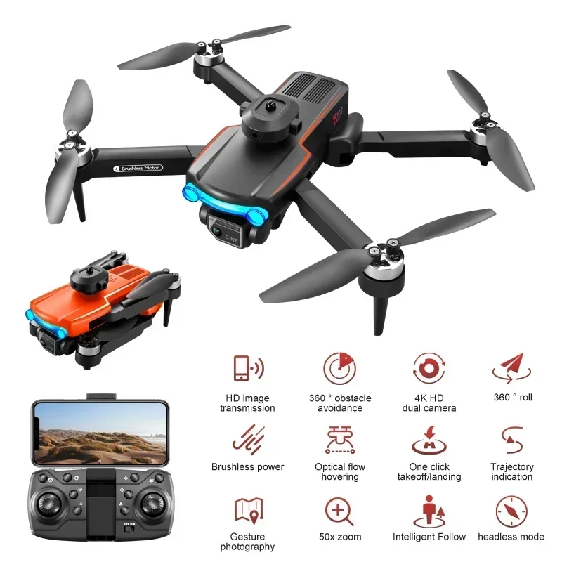 K102 MAX Drone Profesionaldual 4k Camera Drones Brushless Optical Flow Positioning Manual 90 ° Adjustment Professional Dron ToyS