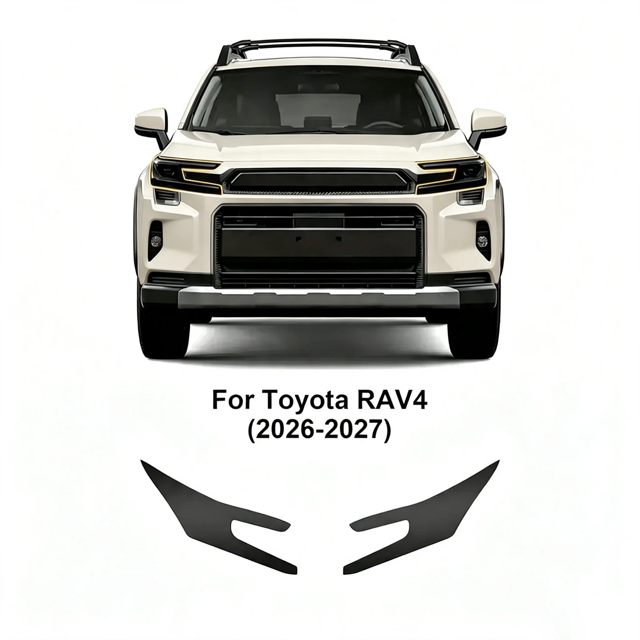 TPU Transparente Schutzfolie für Toyota RAV4 2026 Scheinwerfer Rückspiegel B-Säulen Anti-Kratz-Aufkleber PPF Klare Rauchfolie – Detail 5