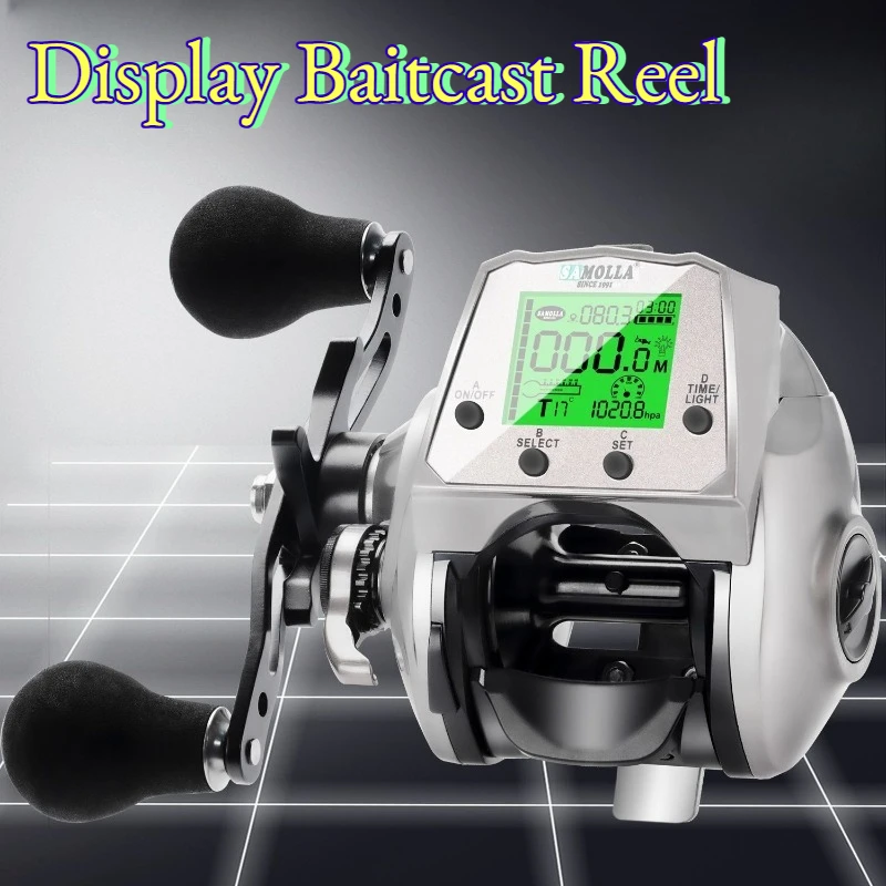 

Positioning Depth Digital Display Baitcast Reel Multifunctional Mixed Carbon Fiber Durable Fishing Reels fishing Tackle Supplies