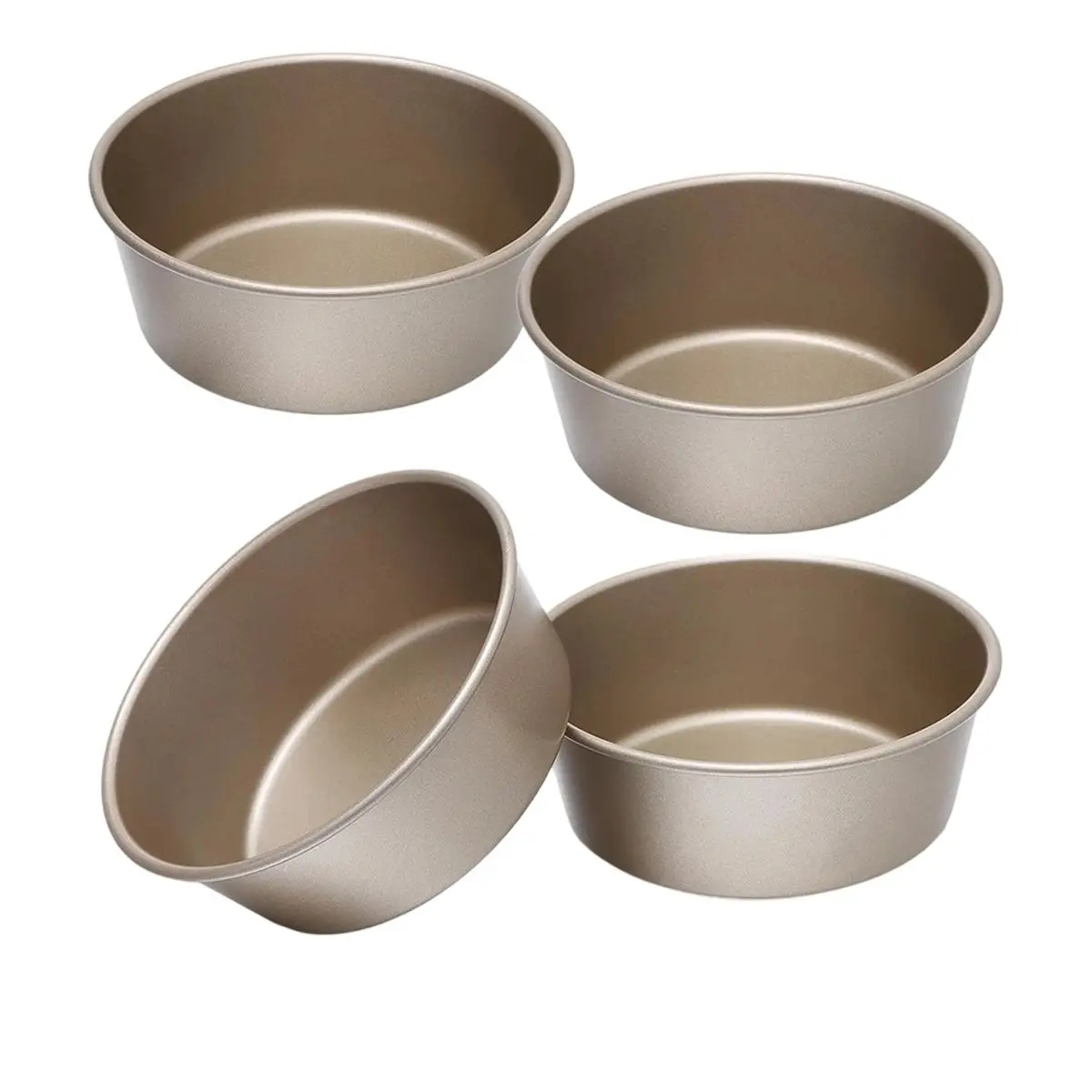 4pcs Mini Bread Hamburger Bun Molds 4 Inch Round Bread Cake Trays for Birthday Party Wedding Anniversary