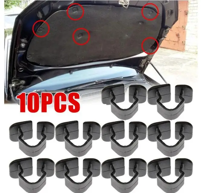 10pcs Car Hood Bonnet Insulation Clips for GMC Acadia Buick Enclave Chevy Traverse 2010 - 2016