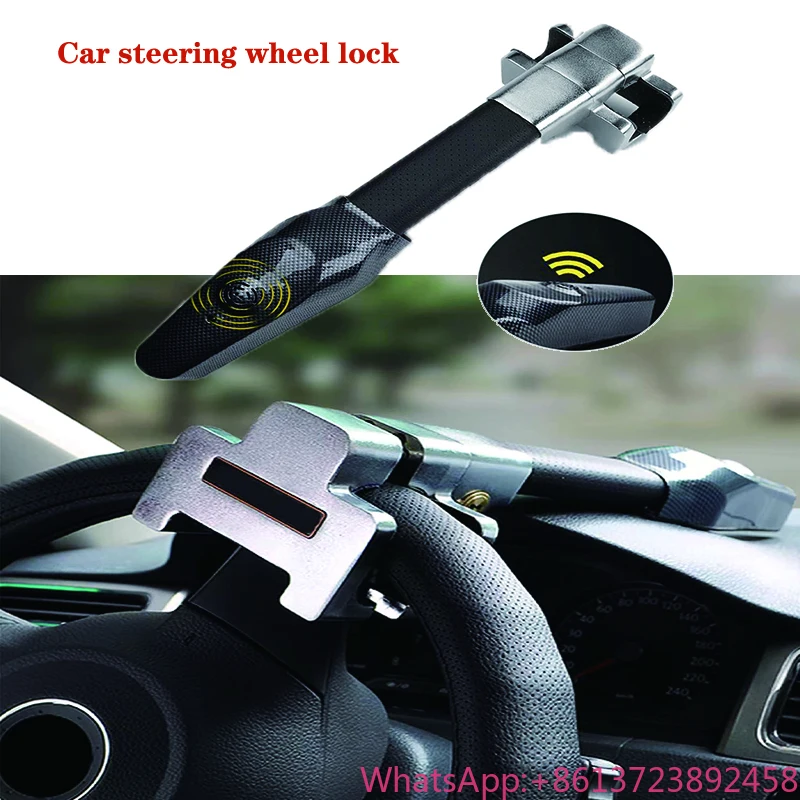 

Universal Car Steering Wheel Lock Universal Security Car Anti Theft Safety Alarm Lock Retractable Anti Theft Protection T-Locks