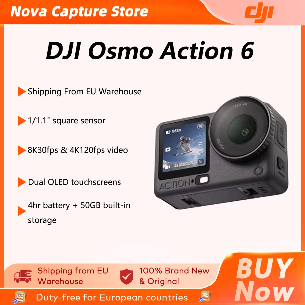 Cámara de Acción DJI Osmo Action 6 con Apertura Variable